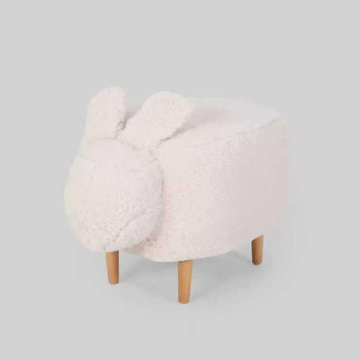 Bajada Kids' Bunny Ottoman Stool White - Christopher Knight Home | Target