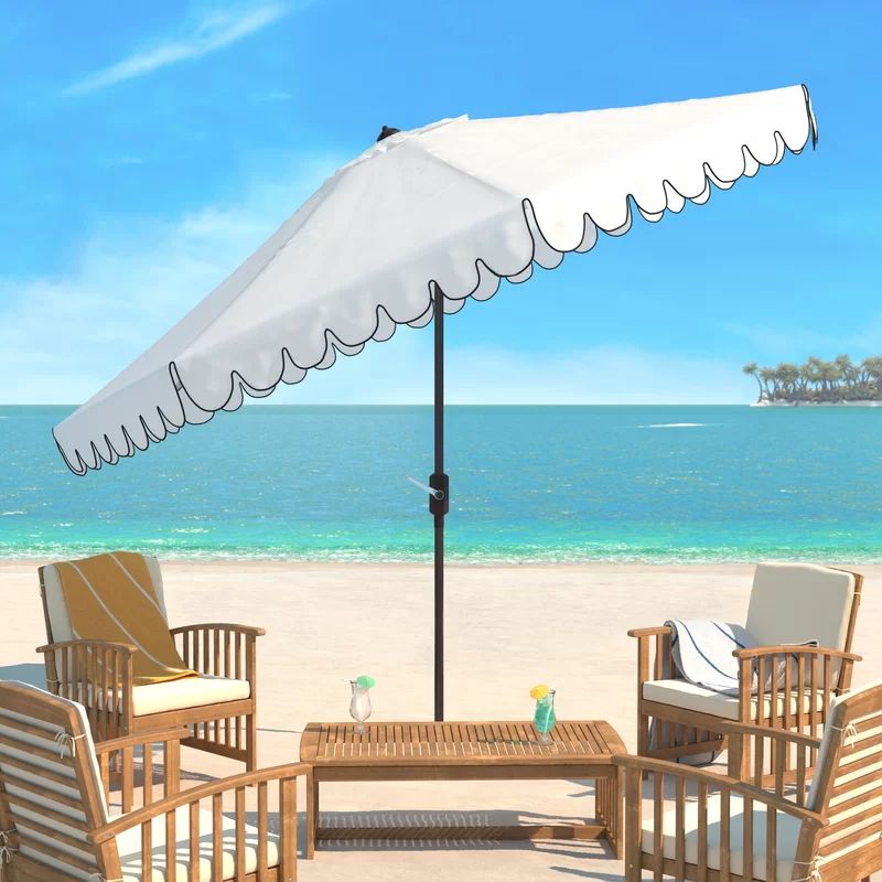 Bourbana 130'' Tilt Beach Umbrella | Wayfair North America