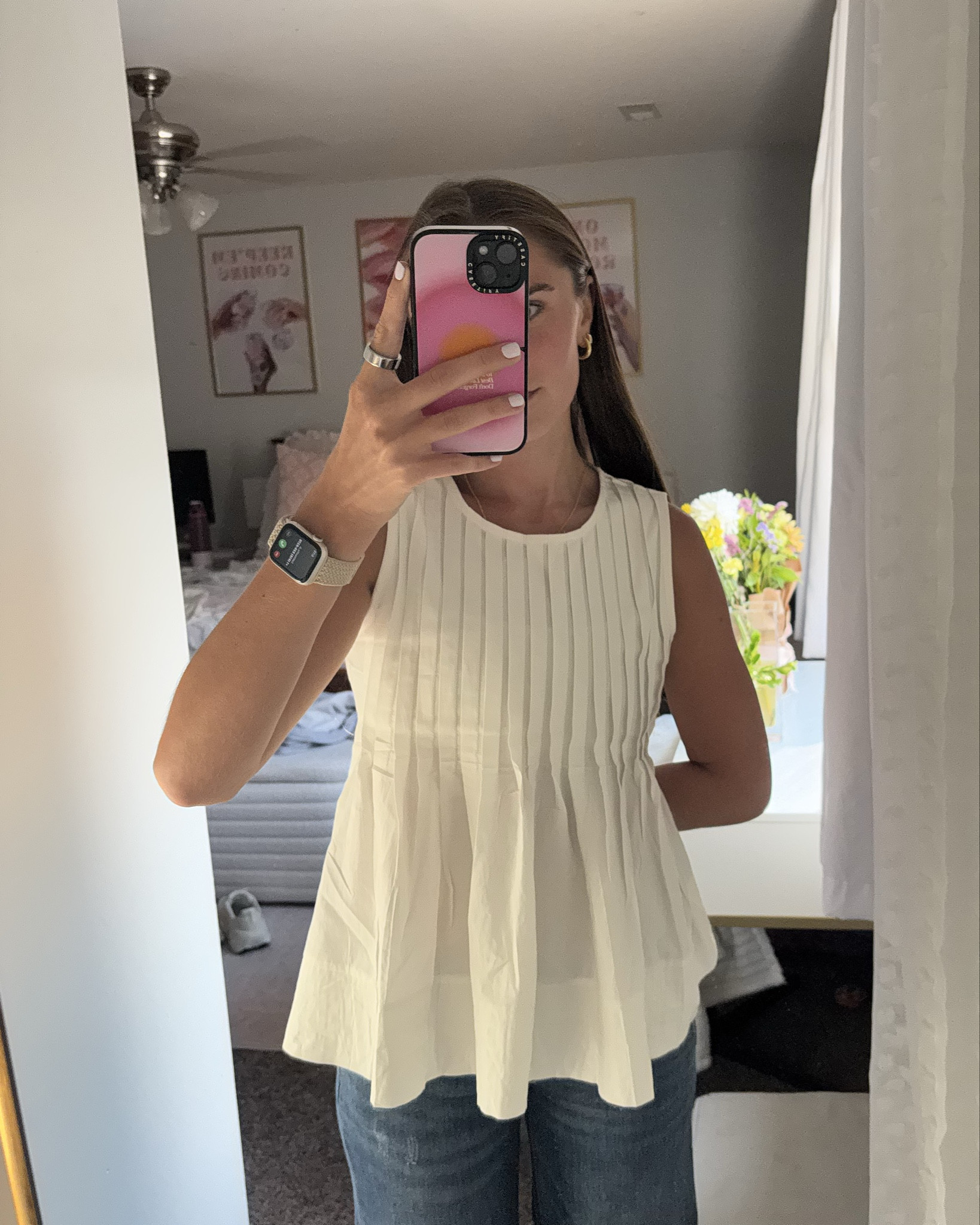 xs in top, medium in sweater 

#LTKStyleTip #LTKWorkwear #LTKFindsUnder50