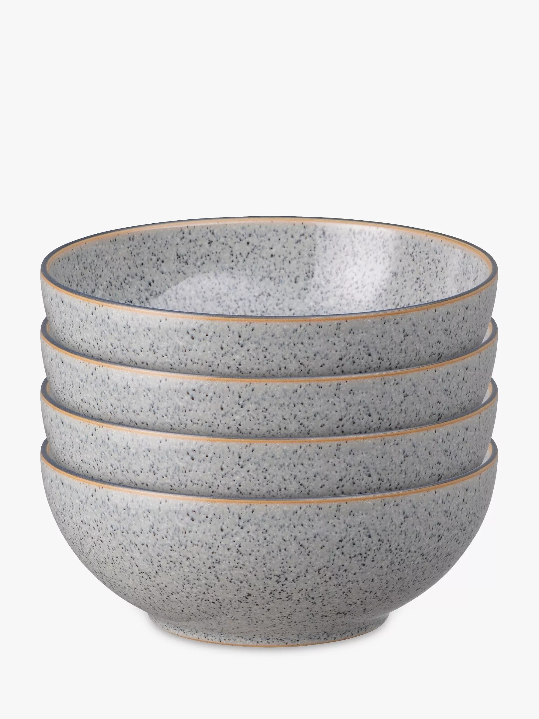 Denby Studio Grey Stoneware Cereal Bowls, 17cm, Set of 4 | John Lewis (UK)