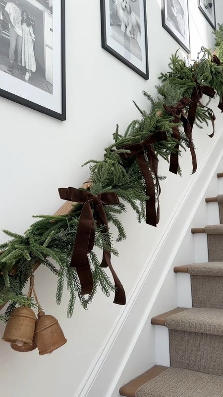 My staircase decorated for The Holidays! I doubled my garland and tied with zip ties! Bows are on sale for $5

#LTKGiftGuide #LTKhome #LTKCyberWeek
