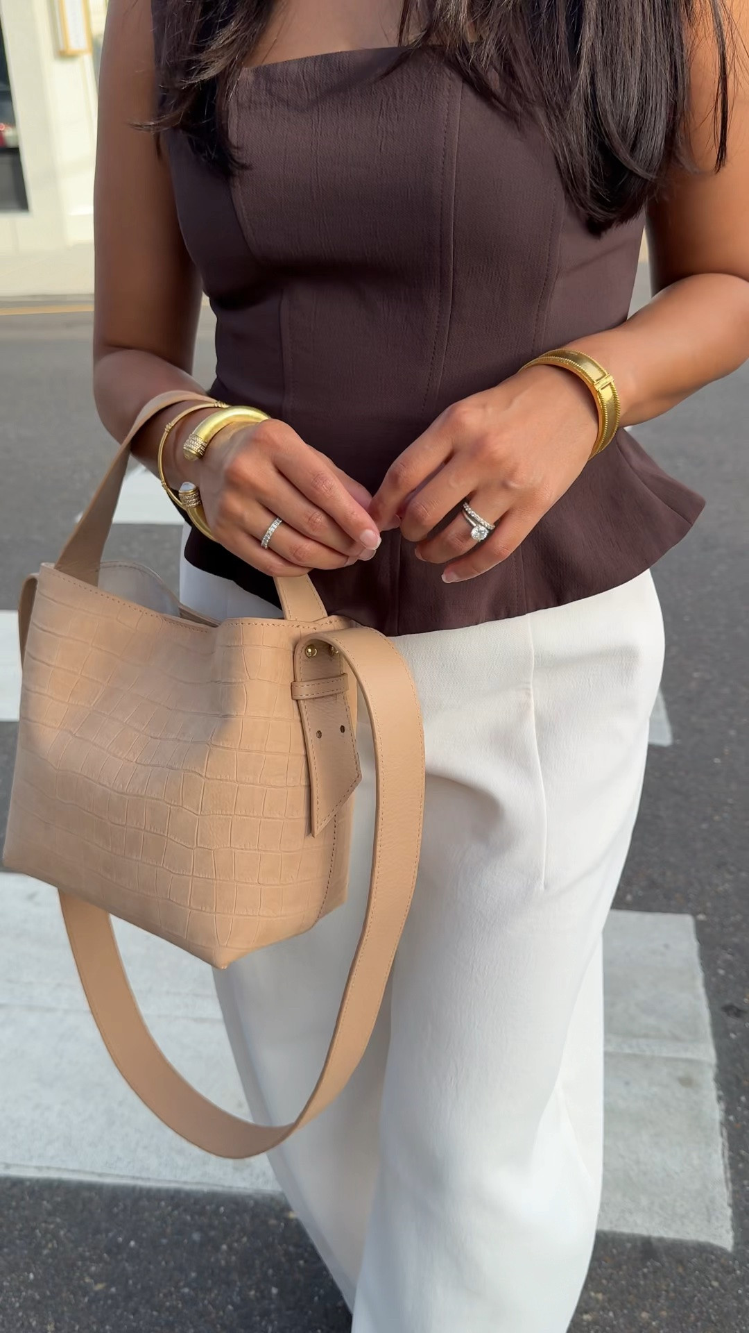 How gorgeous is the Selena bag in nubuck croc! Perfect for transitioning into fall. 
Take 20% OFF with code: HAUTE20

#LTKootd #LTKPetite