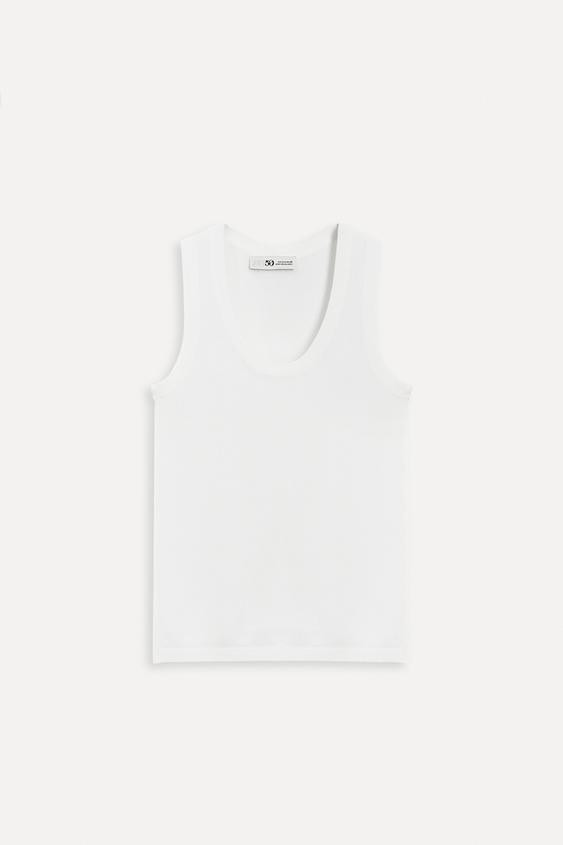 SLEEVELESS KNIT TOP 50TH ANNIVERSARY | Zara US