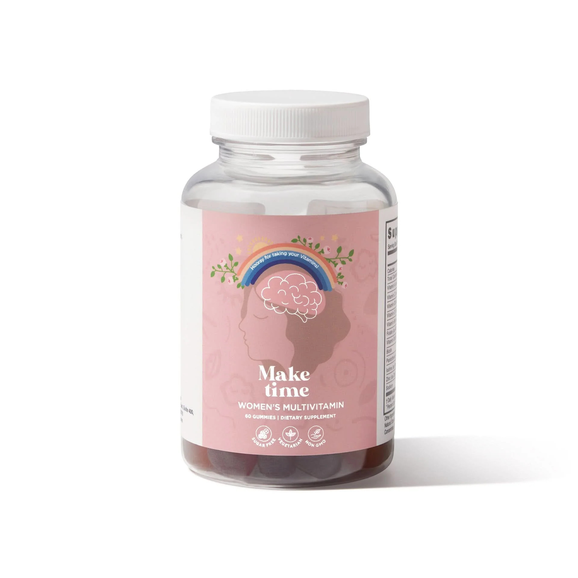Multivitamin | 60 Gummies | Strawberry | Sugar Free | Vegetarian | Make Time Wellness | MakeTime Wellness