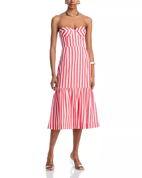 Stripe Bustier Midi Dress - Exclusive | Bloomingdale's (US)