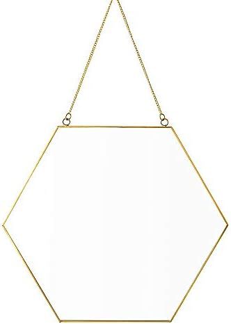 Dahey Hanging Wall Mirror Decor Small Gold Hexagon Mirrors for Home Bathroom Bedroom Living Room,... | Amazon (US)