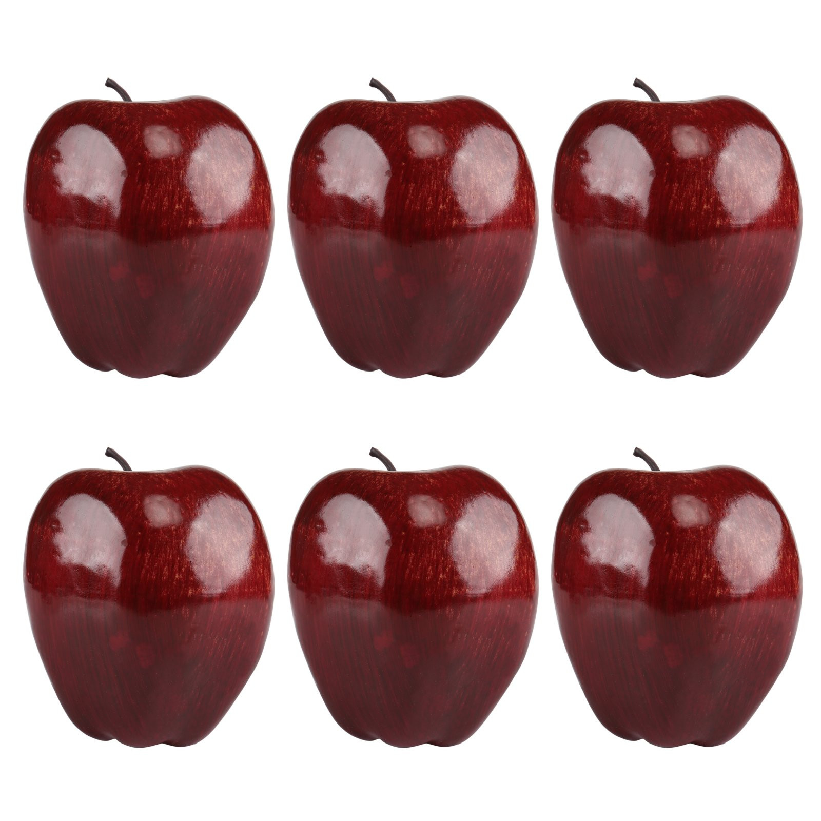 Kesoto 6pcs Artificial Red Apples Fake Fruit House Kitchen Party Decoration, Faux Big Red Apples,... | Amazon (US)