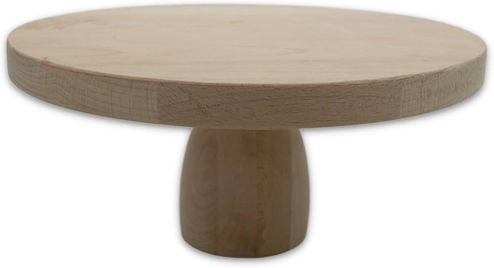 11" Beech Wood Cake Stand | Footed Cake Plate for Birthday Parties, Weddings, Graduations, & All ... | Amazon (US)
