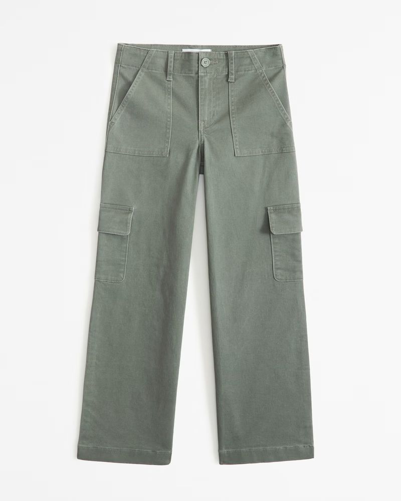 girls wide leg cargo pants | girls new arrivals | Abercrombie.com | Abercrombie & Fitch (US)