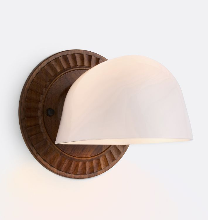 Jackson Sconce, Walnut Base | Rejuvenation