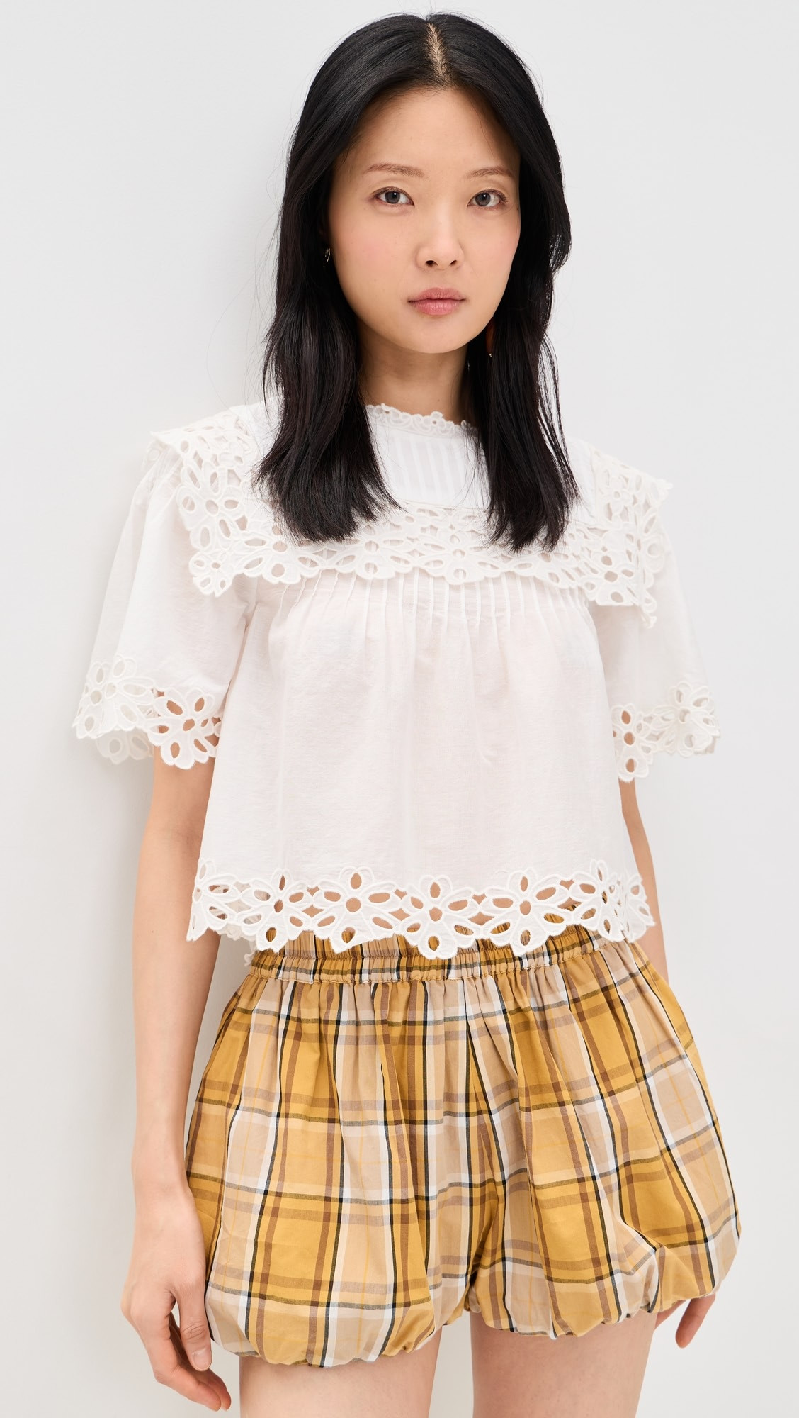Leila Eyelet Short Sleeve Top | Shopbop