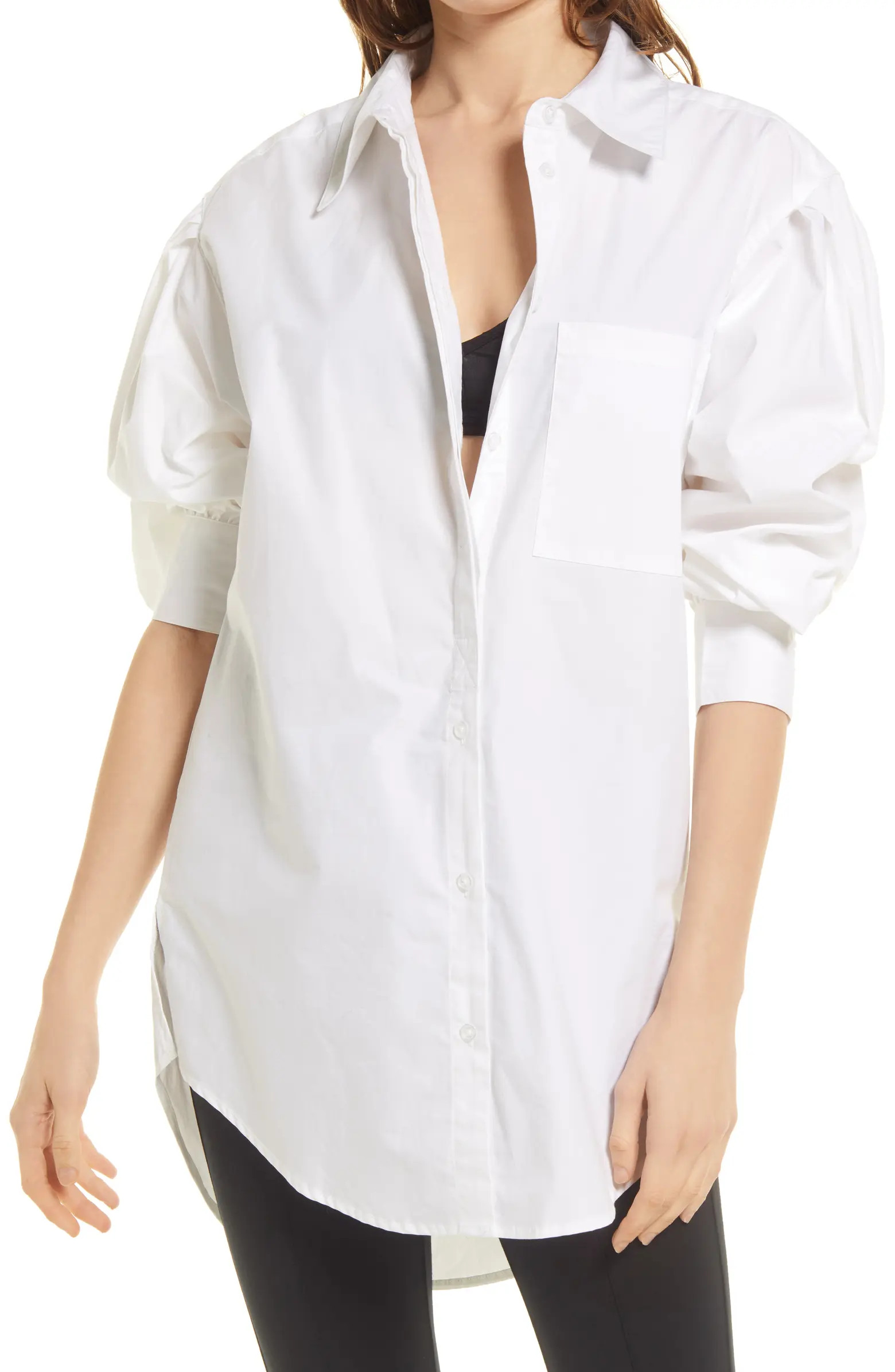Open Edit Oversize Poplin Button-Up Shirt | Nordstrom | Nordstrom