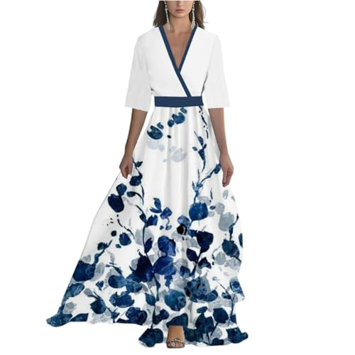 Dresses for Women 2025 Elegant Classy Spring Wedding Guest Dress Empire Waist Floral Print Italia... | Amazon (US)