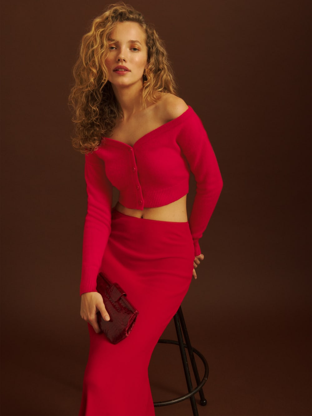 Millie Cashmere Off The Shoulder Cardigan | Reformation (Global)