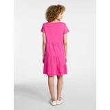 Time and Tru Women's Tiered Cotton Mini Dress with Short Sleeves, Sizes XS-XXXL | Walmart (US)