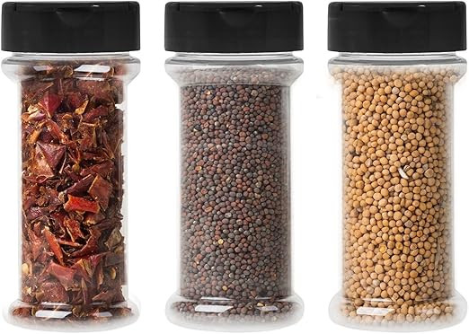 12-Pack Clear Plastic Spice Jars Storage Container Bottle-7 Oz -Flapper Cap to Pour or Shaker/Sif... | Amazon (US)