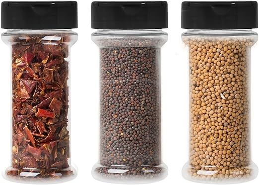12-Pack Clear Plastic Spice Jars Storage Container Bottle-7 Oz -Flapper Cap to Pour or Shaker/Sif... | Amazon (US)