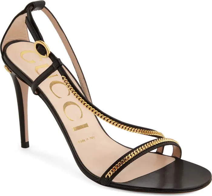 Gucci Chain Trim Slingback Sandal | Nordstrom | Nordstrom
