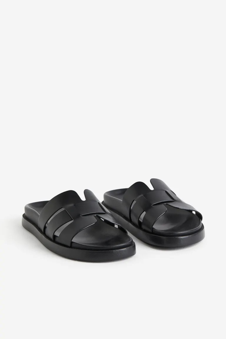 Slides - Black - Ladies | H&M GB | H&M (UK, MY, IN, SG, PH, TW, HK)