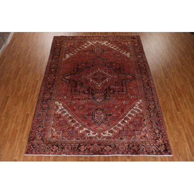 One-of-a-Kind Sadirah Hand-Knotted 1970S 9'11" X 12'10" Wool Area Rug in Red | Wayfair North America