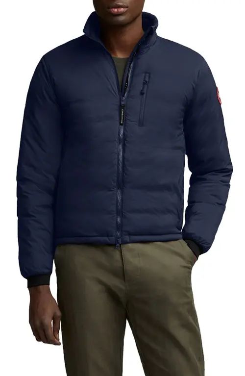 Canada Goose Lodge Packable 750 Fill Power Down Jacket in Atlantic Navy at Nordstrom, Size Small | Nordstrom