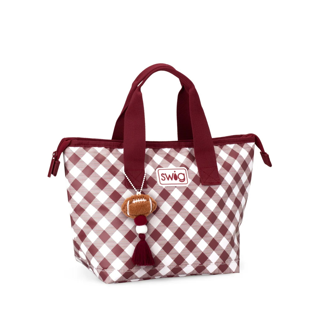 Gameday Gingham Maroon Lunchi Lunch Bag | Swig Life