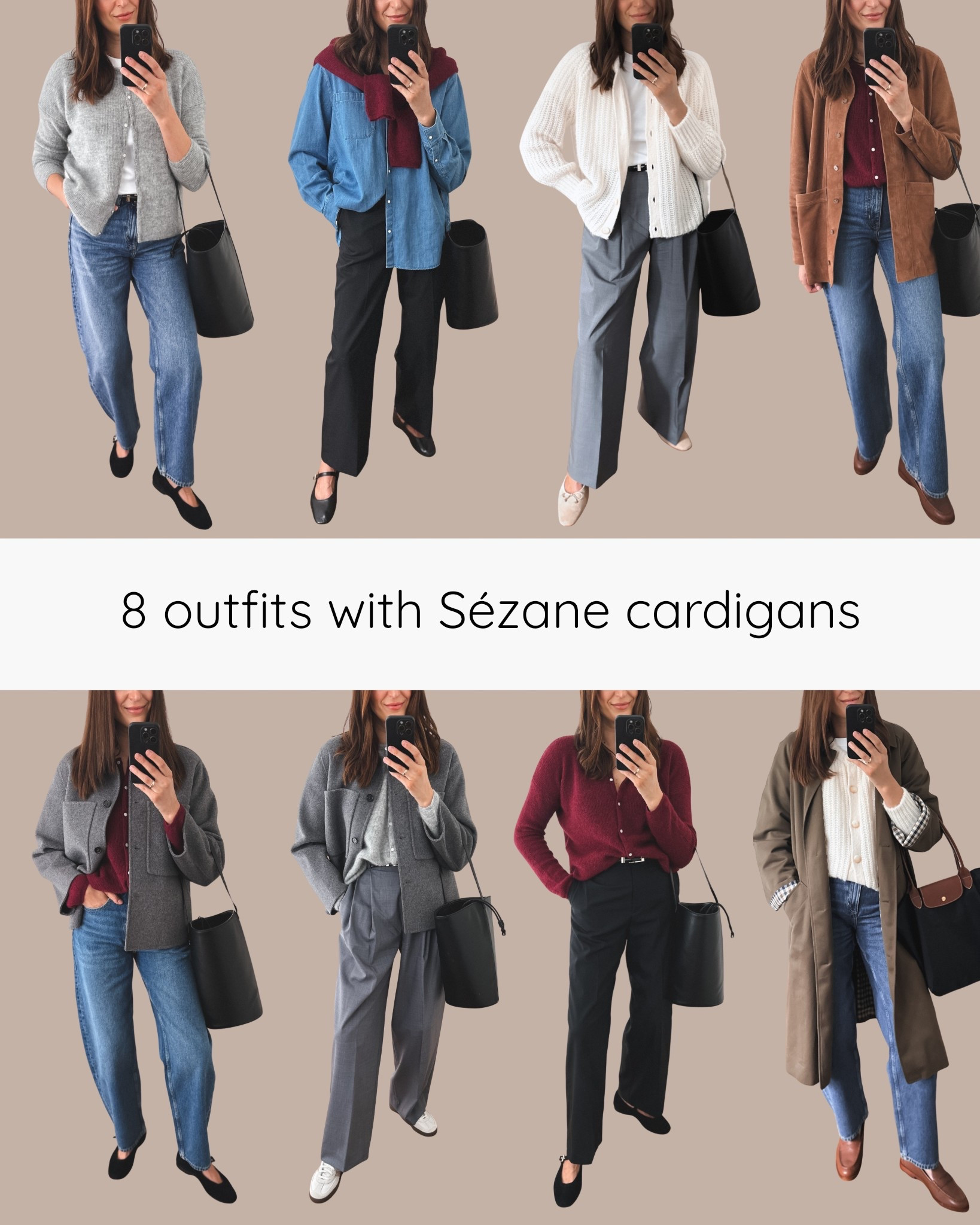 8 Outfits with Sézane cardigans 