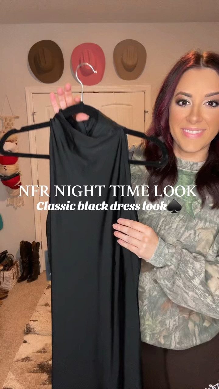 Black formal dress from Amazon - how I would style it for NFR - western fashion - holiday dress outfit idea 

#LTKFindsUnder100 #LTKHoliday #LTKWorkwear