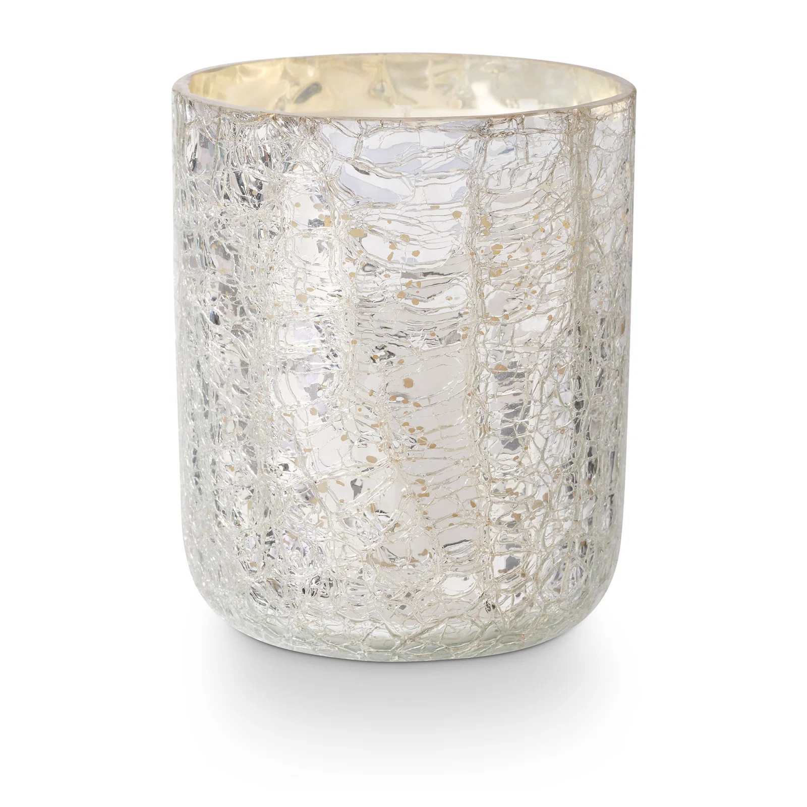ILLUME Noble Holiday Balsam & Cedar Large Crackle Glass Candle | Birch Lane