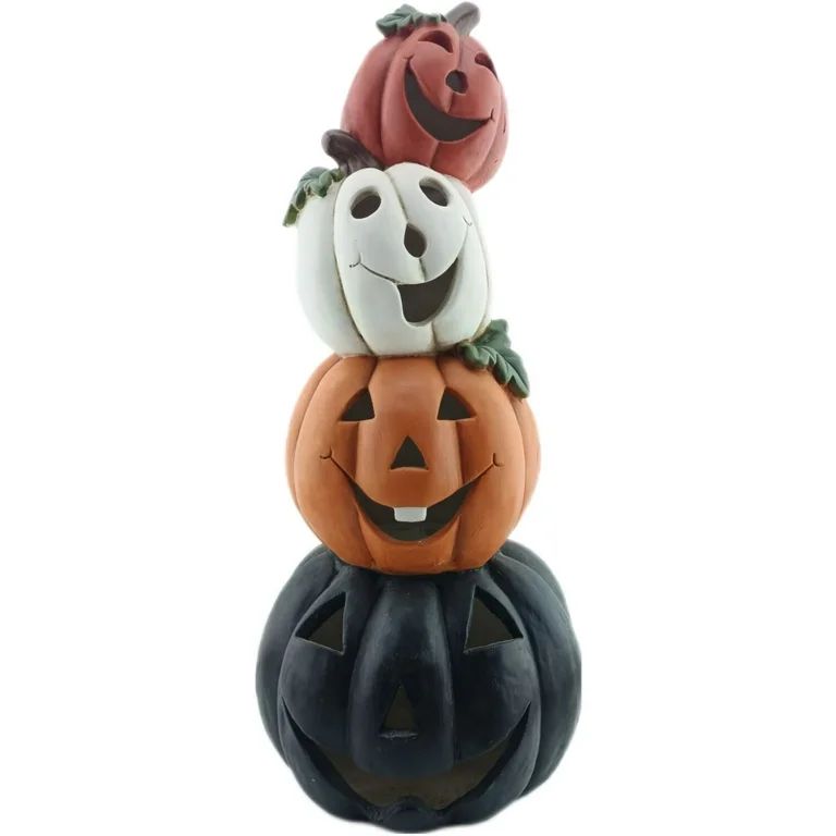 Haunted Hill Farm 27-in. Halloween Stacked Jack-o-Lantern Decoration, HHRS027-PMP0-MLT | Walmart (US)