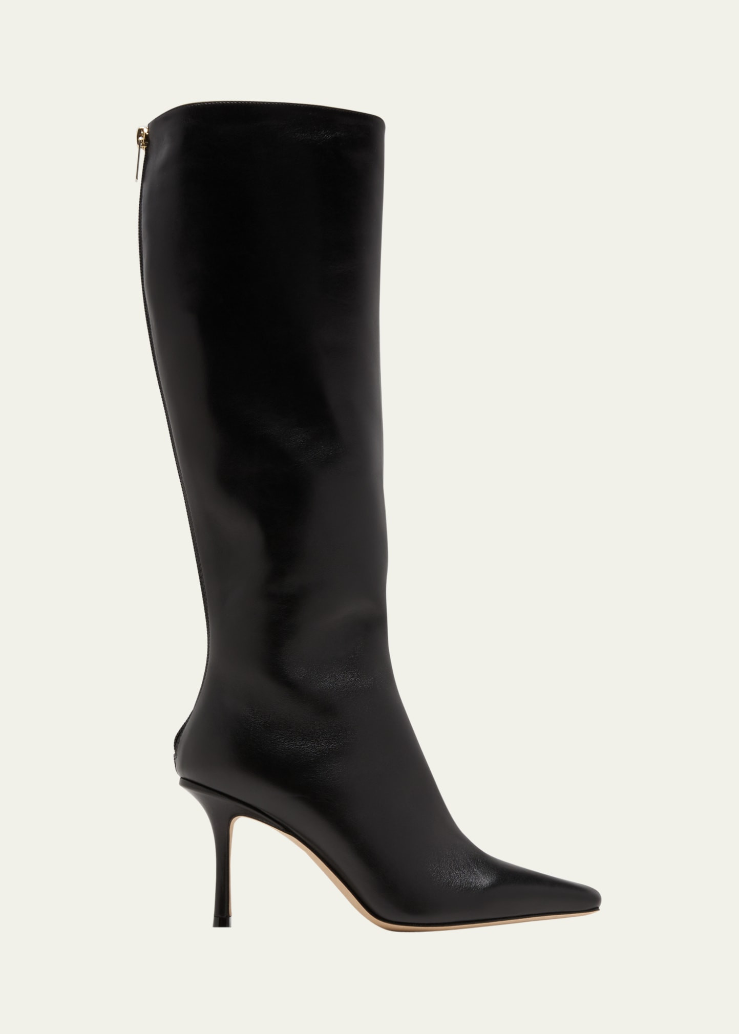 Agathe Leather Stiletto Knee Boots | Bergdorf Goodman