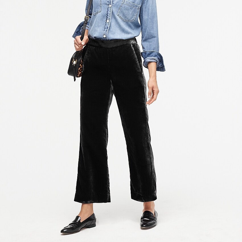Pull-on Peyton pant in velvet | J. Crew US