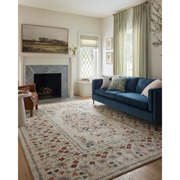 Rifle Paper Co. x Loloi Laurel Linen Area Rug | Wayfair North America