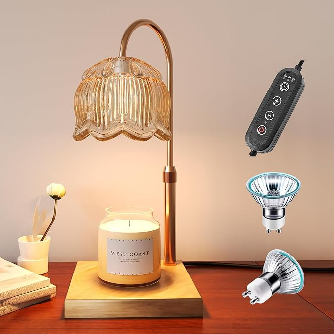Candle Warmer Lamp, Electric Candle Lamp Warmer with Timer, Dimmable Wax Melt Warmer for Scented ... | Amazon (US)