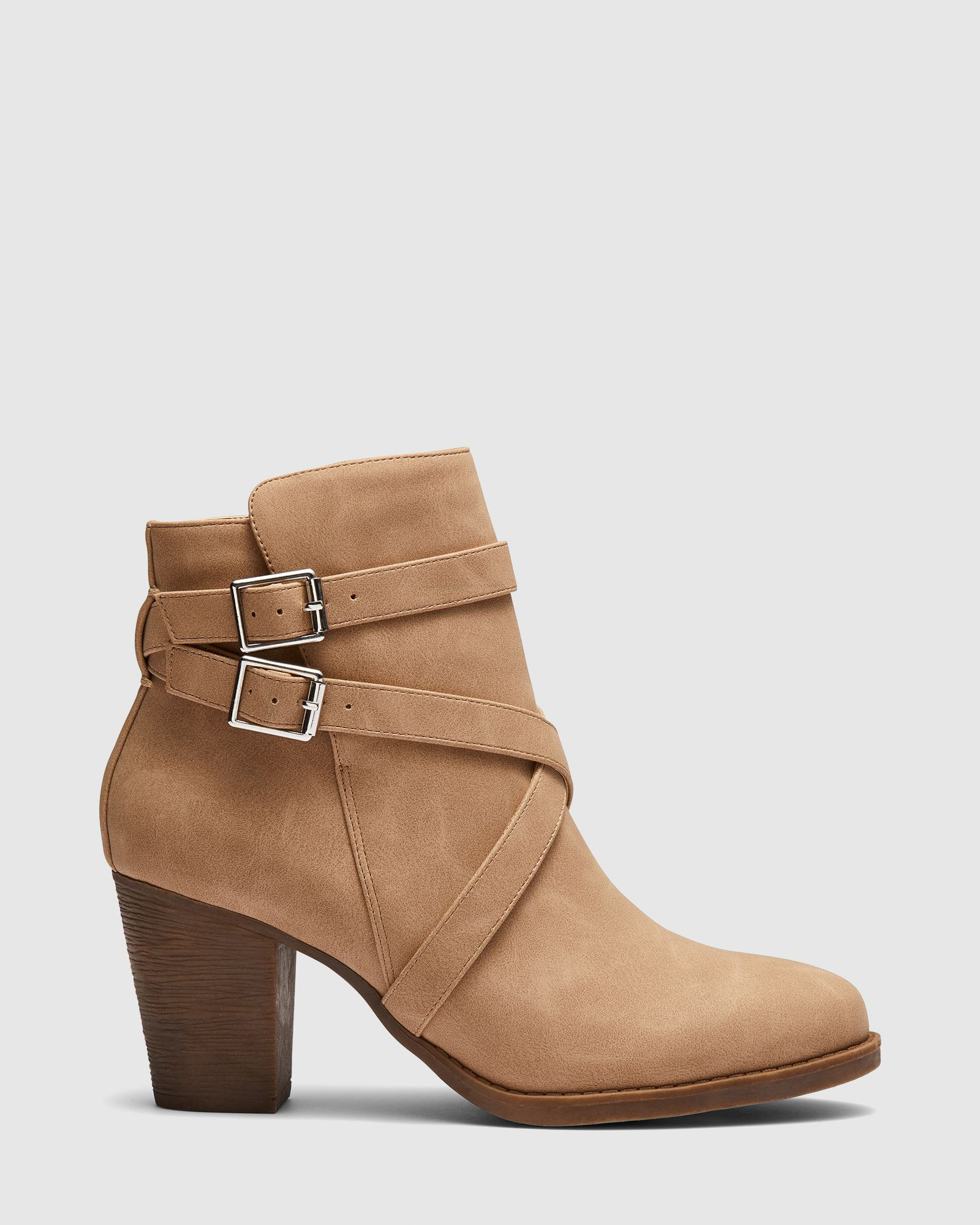 JORGIE TAUPE Heeled Boots | Novo Shoes
