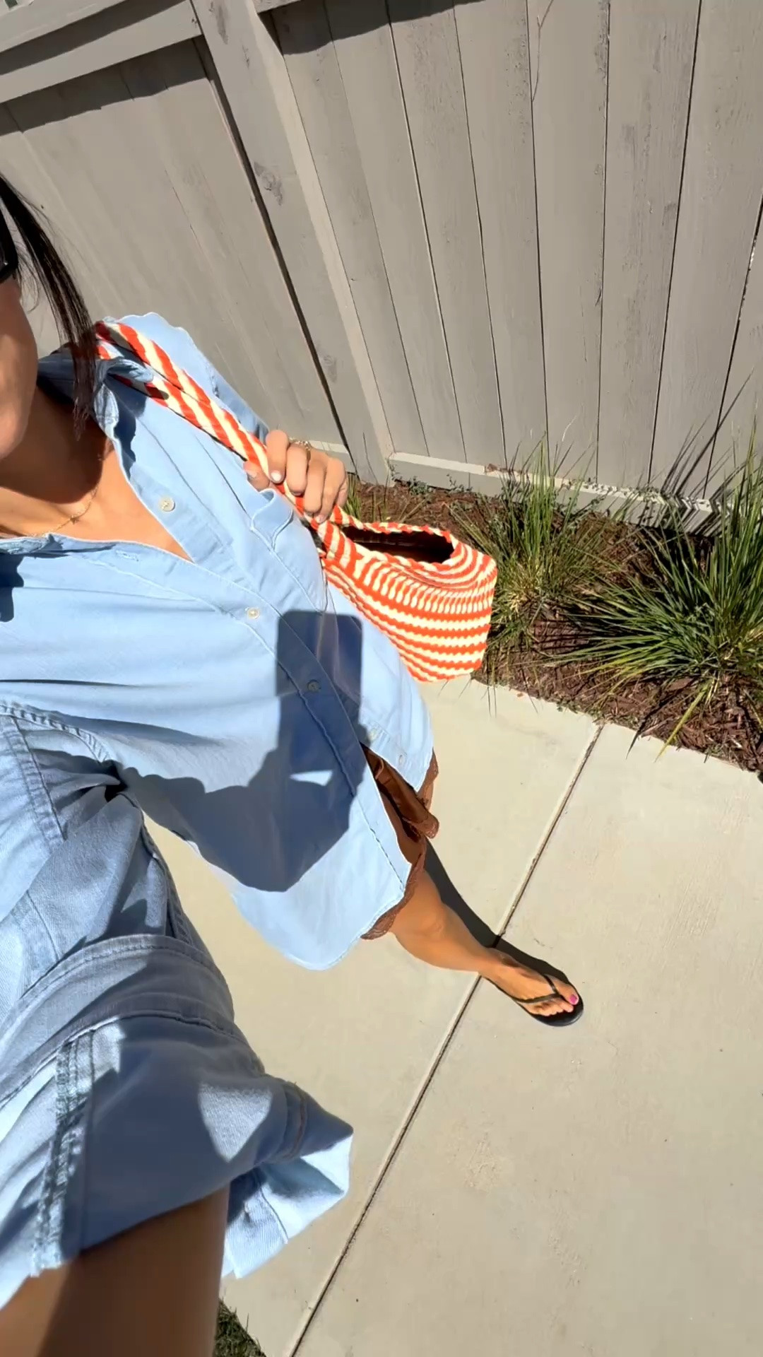 Easiest way to get dressed is with this denim boyfriend shirt. I find myself reaching for it often. Cool girl mom drip school dropoff style

#LTKdayinmylife #LTKootd #LTKTravel