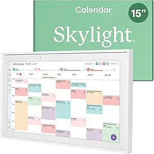 Skylight Calendar: 15-inch Wall Planner Digital Calendar & Chore Chart, Smart Touchscreen Interac... | Amazon (US)