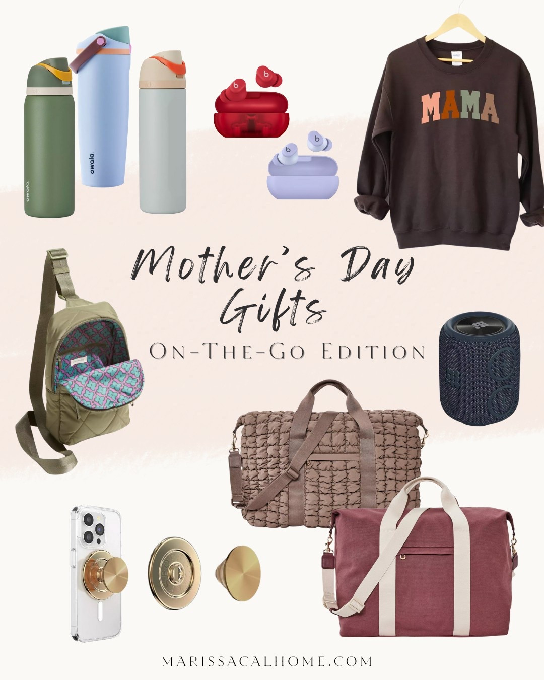 Mother’s Day gifts “On The Go” edition // Target finds // weekender bag // portable waterproof speaker// colorful water bottles // colorful earbuds // beats // unique backpack // gift guide // Mama sweatshirt 

#LTKGiftGuide