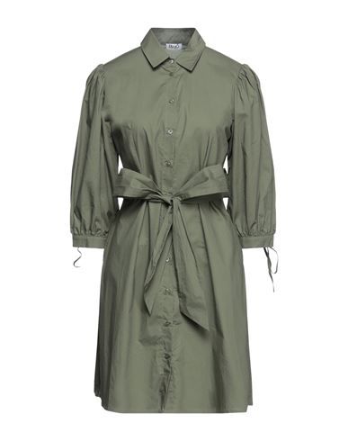 Liu •jo Woman Short dress Military green Size 10 Cotton | YOOX (US)