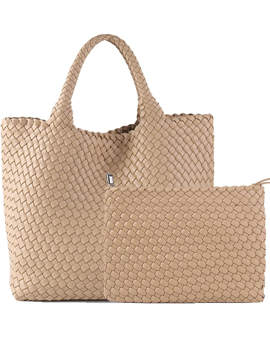 Fashion Woven Bag Shopper Bag Travel Handbags and Purses Women Tote Bag Large Capacity Shoulder B... | Amazon (US)