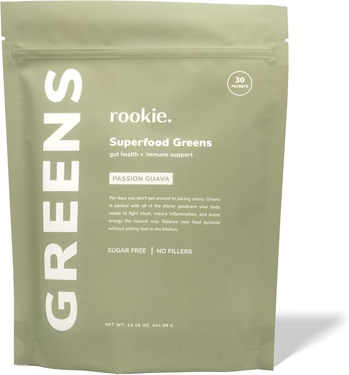 Rookie Wellness Greens + Superfoods - Greens Superfoods Powder Drink Made with Whole Food Sourced... | Amazon (US)