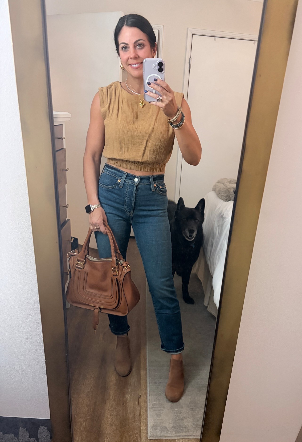 Levi’s - sized down despite review that said run small. 

#LTKdayinmylife #LTKgrwm #LTKootd