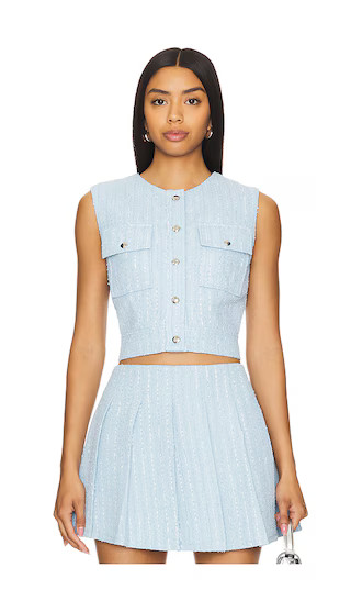 Emmeline Top in Sky Blue | Revolve Clothing (Global)