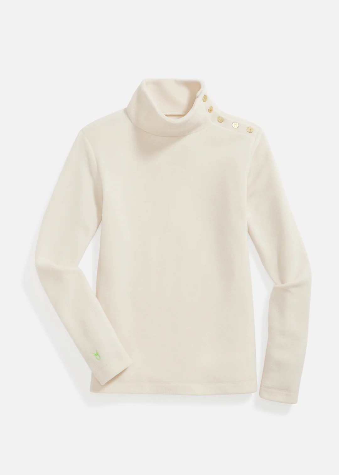 Meadow Greenpoint Turtleneck in Vello Fleece (Cream) | Dudley Stephens