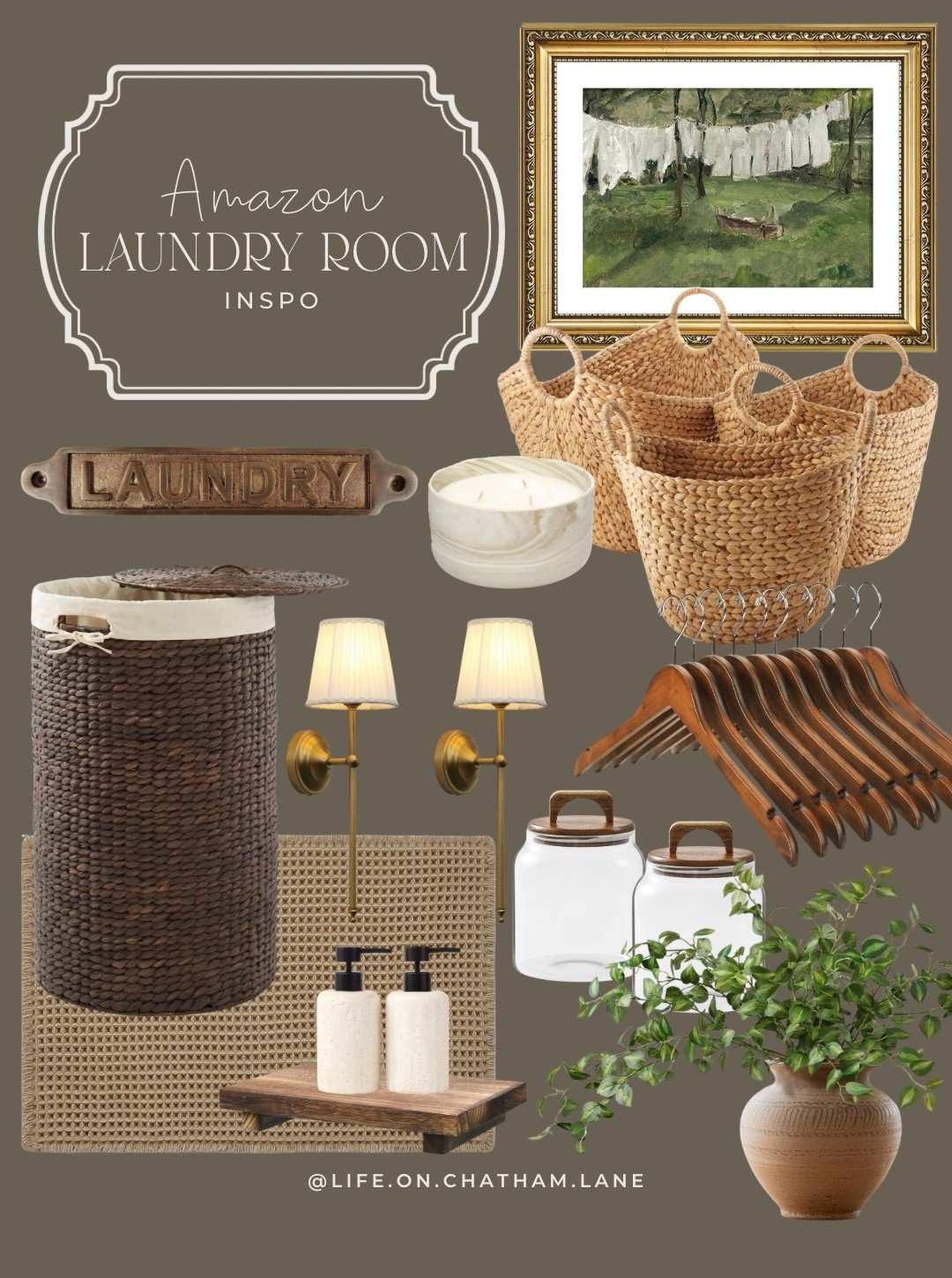 Amazon laundry room 🤎 Love these neutral finds and favorites for a pretty laundry room. Rustic home, classic home, cozy home  

#LTKHome