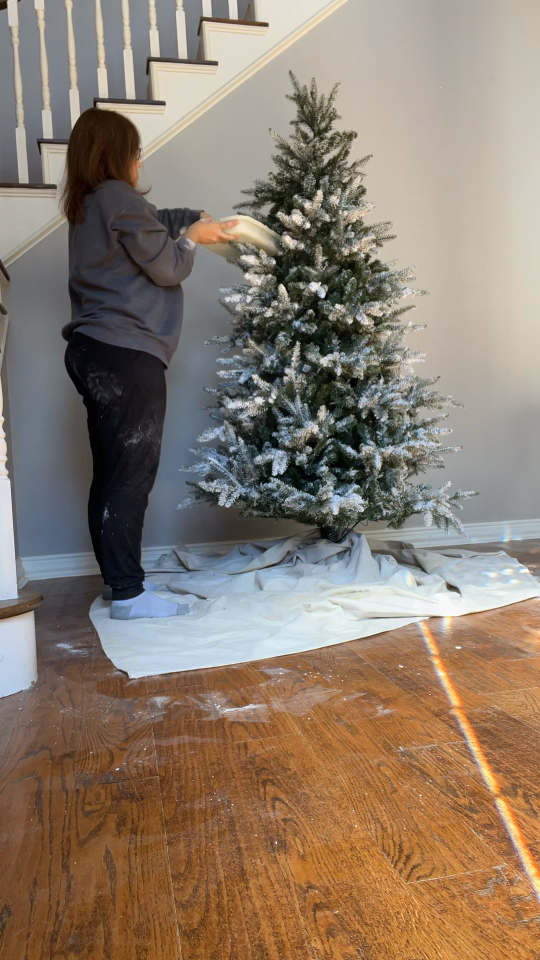 This is how I re-flocked my 6.5 foot factory flocked Christmas tree.  After so much use, it needed a refresh.

#LTKHoliday #LTKhome #LTKSeasonal