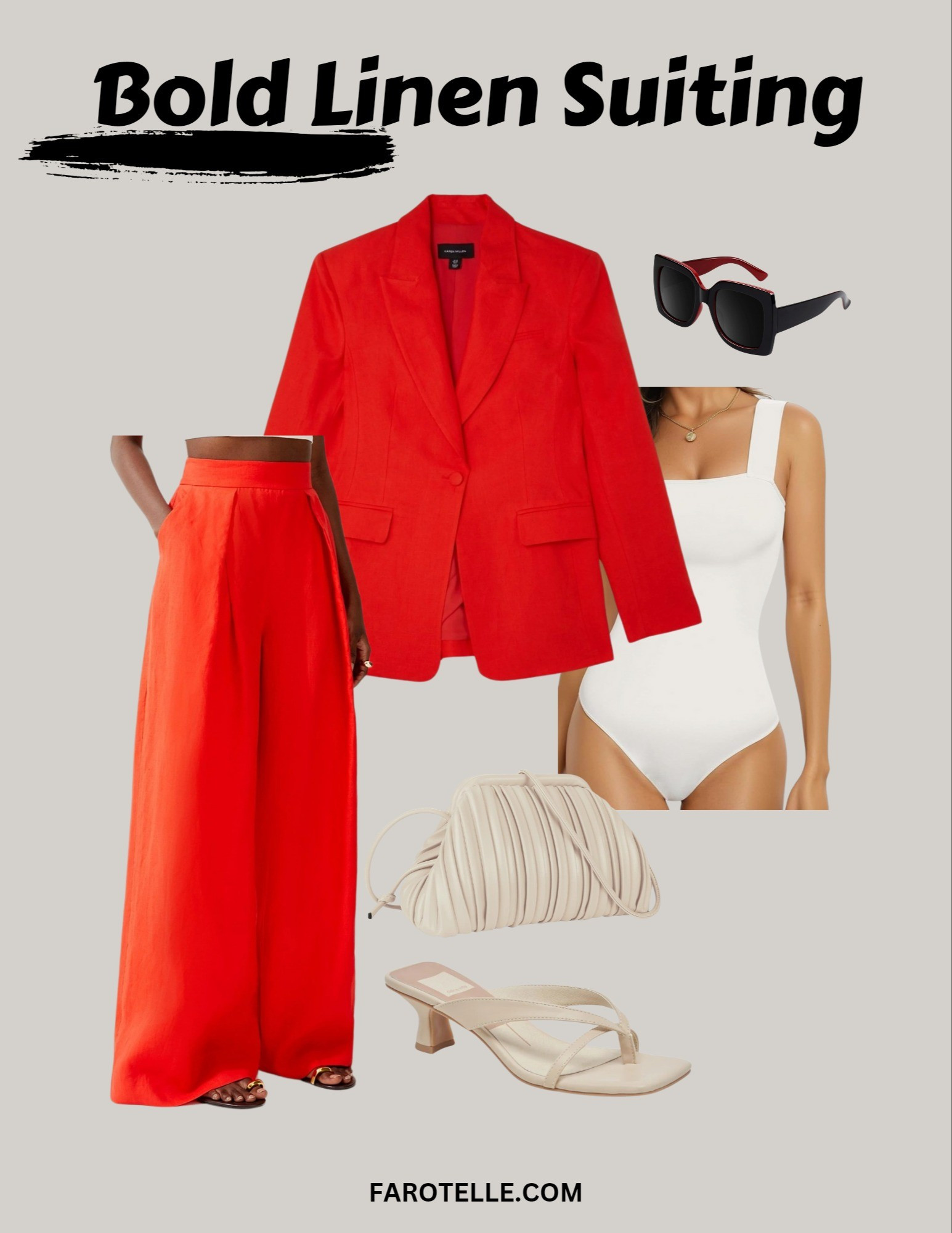 When in doubt this Summer, opt for linen suiting! Bold outfit, linen suit, wide-leg pants, Summer sandals, Amazon fashion finds, Karen Millen, Dolce Vita

#LTKstyletip #LTKsalealert #LTKover40