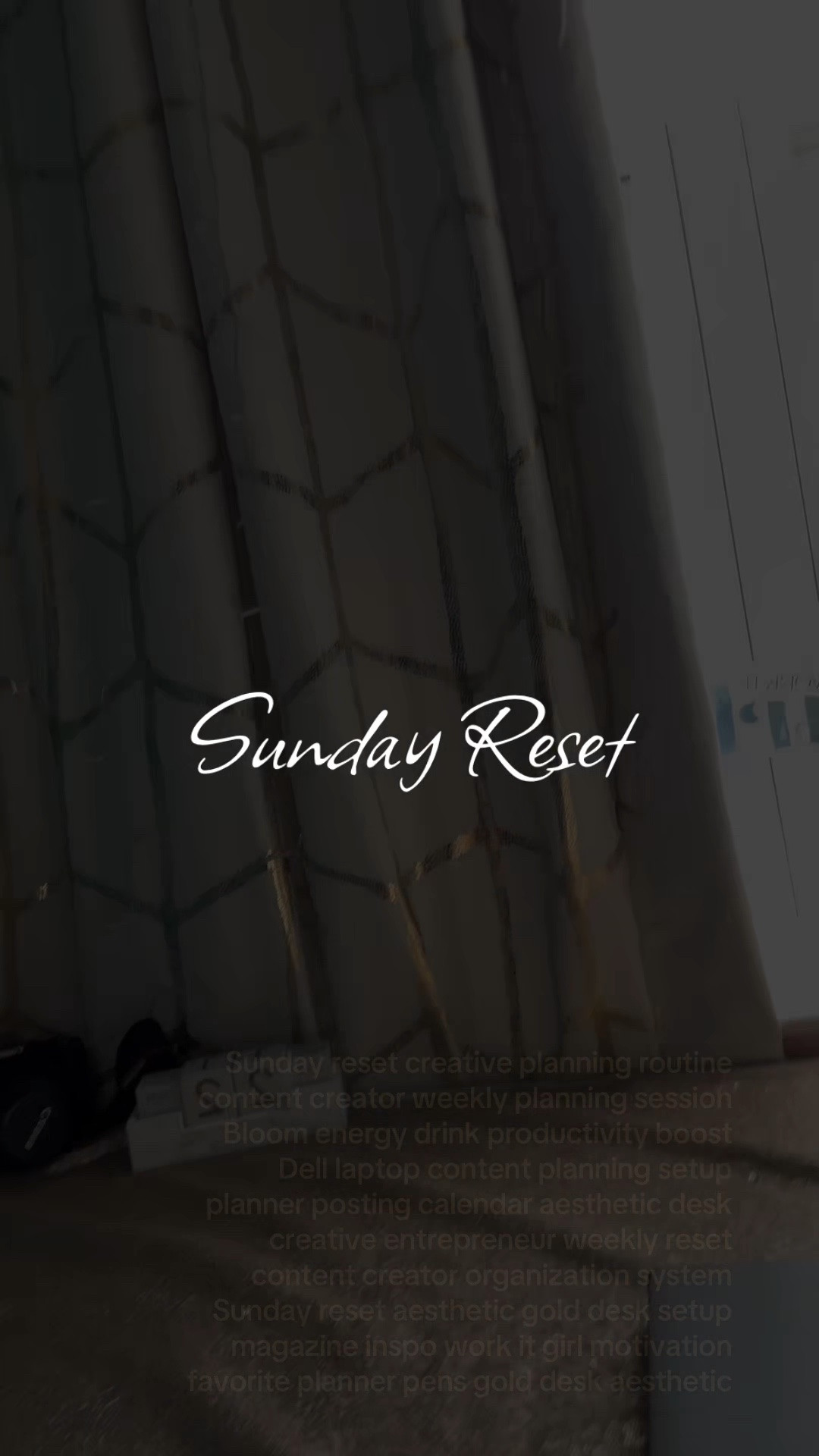 Sunday Reset: My Creative Planning Ritual! 📅✨
Nothing sets me up for a winning week like my Sunday Reset—content planning made chic and productive! Here’s what’s powering my creative flow on this gorgeous gold sparkly tablecloth setup:
•	Bloom Energy Drink: My healthy caffeine boost (tastes like sunshine!)
•	Dell Laptop: Reliable workhorse for editing + scheduling
•	Planner + Notes App: Analog + digital for the win
•	Posting Calendar: Visual roadmap for content domination
•	Favorite Writing Pen: The one that makes ideas flow effortlessly
Dreamy backdrop of cream & gold geometric curtains + “Work It Girl!” magazine motivation keeps the vibes high! Perfect for creators, moms, or anyone needing a productive glow-up.
🛍️ SHOP MY SETUP:
Click the link in my bio or follow GlamorousMoni on the LTK App!

#SundayReset #ContentCreatorLife #ProductivityHacks #BloomNutrition #DeskAesthetic #PlannerAddict #ContentPlanning #WorkItGirl #CreatorEconomy #LTKhome #GlamorousMoni #AestheticWorkspace 
Search Keywords:
Sunday reset routine, content creator planning, weekly planner setup, Bloom energy drink review, aesthetic desk organization, gold desk decor, creative planning aesthetic, productivity setup inspo, content calendar template, work from home desk ideas



#LTKhome #LTKVideo #LTKworkwear