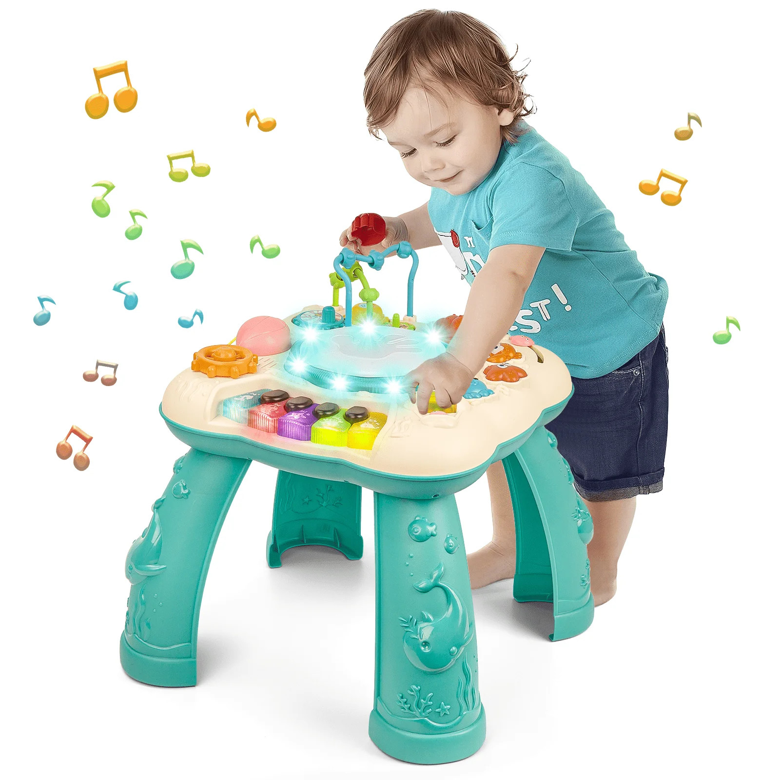 Infant Musical Learning Table, Toddler Activity Table Interactive Toys, Baby Busy Board Education... | Walmart (US)