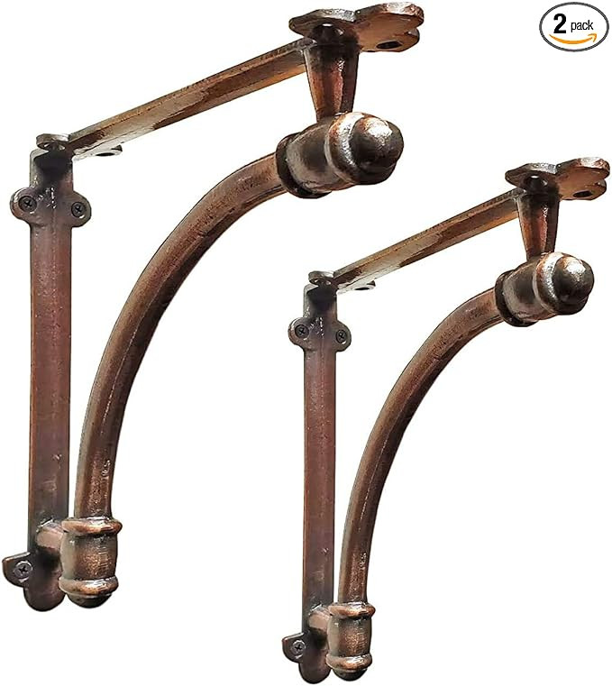 NACH Half Round Wall Shelf Bracket, Heavy Duty and Think, DIY Projects, Hardware Included, 2 Pack... | Amazon (US)